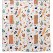 Sonnenstrand Fun Muster Duschvorhang (Vorderseite)