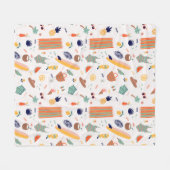 Sonnenstrand Fun Muster Fleecedecke (Vorderseite (Horizontal))