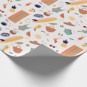 Sonnenstrand Fun Muster Geschenkpapier (Ecke)