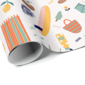 Sonnenstrand Fun Muster Geschenkpapier (Rolleneckpunkt)