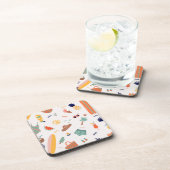 Sonnenstrand Fun Muster Getränkeuntersetzer (Rechte Seite)