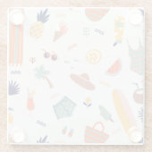 Sonnenstrand Fun Muster Glasuntersetzer (Rückseite)