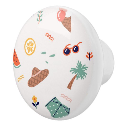 Sonnenstrand Fun Muster Keramikknauf (Rechts)