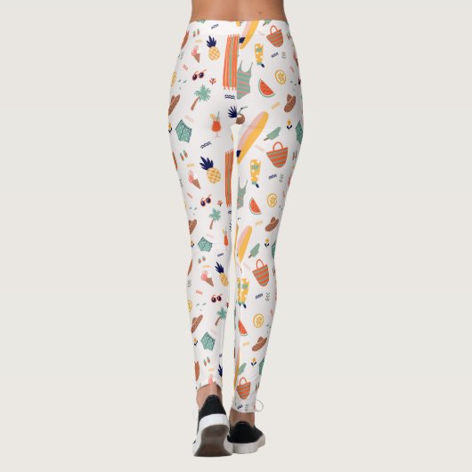 Sonnenstrand Fun Muster Leggings (Rückseite)