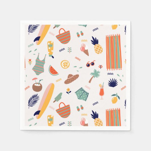 Sonnenstrand Fun Muster Serviette (Vorderseite)