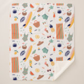 Sonnenstrand Fun Muster Sherpadecke (Vorderseite)