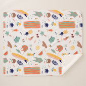 Sonnenstrand Fun Muster Sherpadecke (Vorderseite (Horizontal))