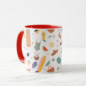 Sonnenstrand Fun Muster Tasse (Vorderseite Links)