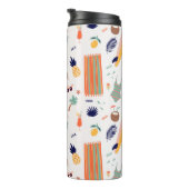 Sonnenstrand Fun Muster Thermosbecher (Nach rechts gedreht)