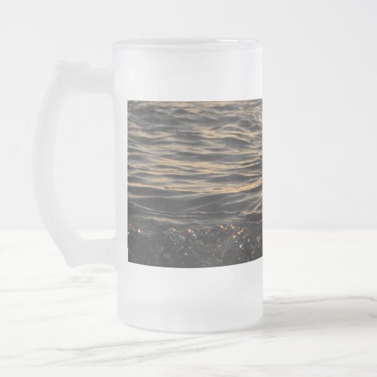 Sonnenstrand Mattglas Bierglas (Links)