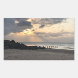 Sonnenstrand Rechteckiger Aufkleber