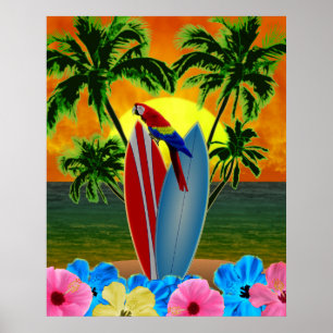 Sonnenstrand Surfen Poster