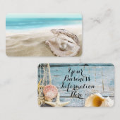 Sonnenstrand-Szene auf einer Vorlage Visitenkarte (Vorne/Hinten)