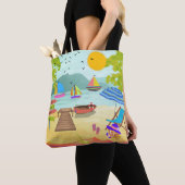 Sonnenstrand Town Urlaub Tourist Tasche (Von Nahem)