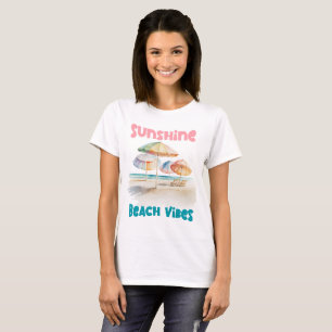 Sonnenstrand Vibes – Wasserfarben Sommer T-Shirt