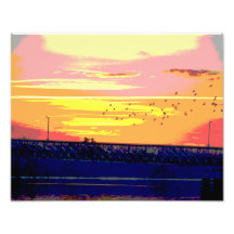 SONNENSTREIT ÜBER ROURKE BRIDGE FOTO DRUCKEN