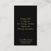 Sonnenstudio-Visitenkarte-stilvolles Goldmonogramm Visitenkarte (Rückseite)