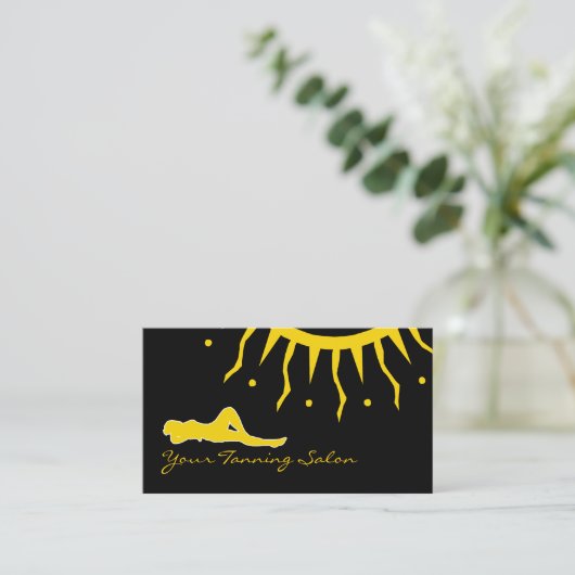 Sonnenstudio-Visitenkarten Visitenkarte (Stehend Vorderseite)