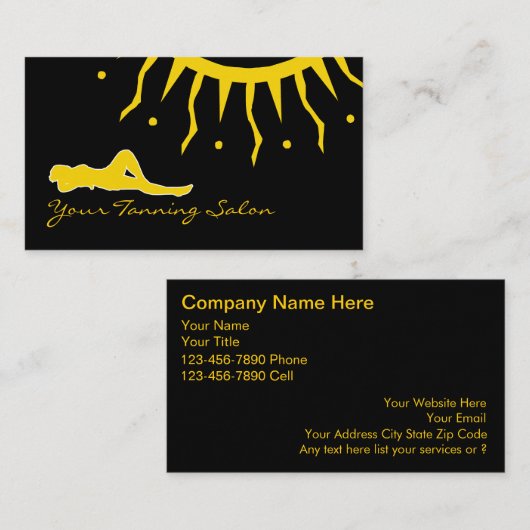 Sonnenstudio-Visitenkarten Visitenkarte (Vorne/Hinten)