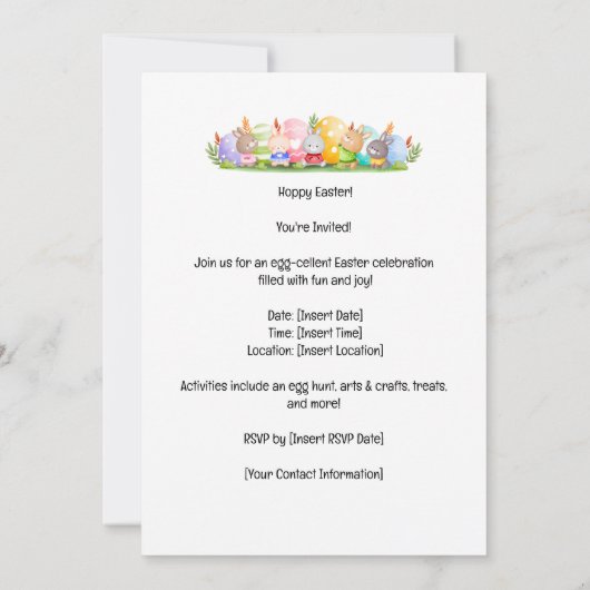 Sonnenstuhl in Ostern: Save the Date Einladung (Rückseite)