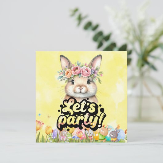 Sonnenstuhl in Ostern: Save the Date Einladung (Stehend Vorderseite)