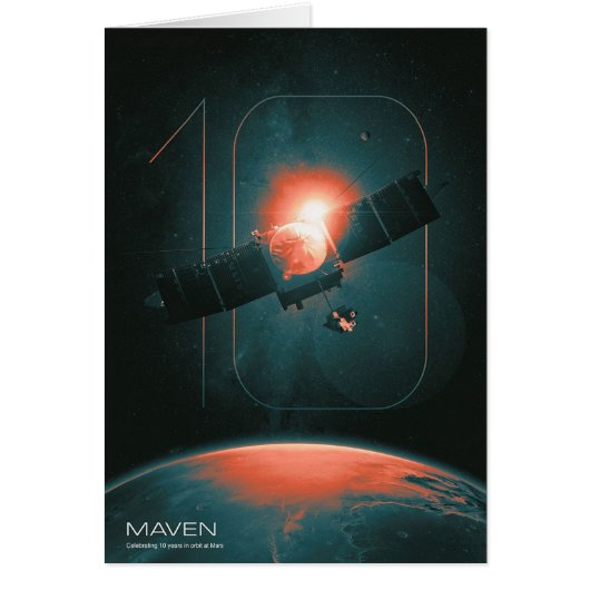 Sonnensystem, 10 Jahre Maven Mars Satelit (Vorne)