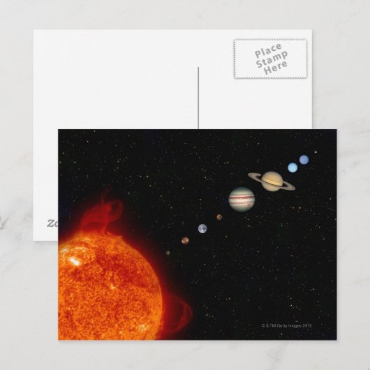 Sonnensystem 2 postkarte (Vorne/Hinten)