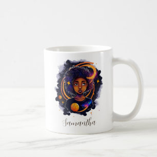 Sonnensystem Afro Woman Kaffeetasse