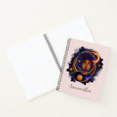 Sonnensystem Afro Woman Notizblock (Innenseite)