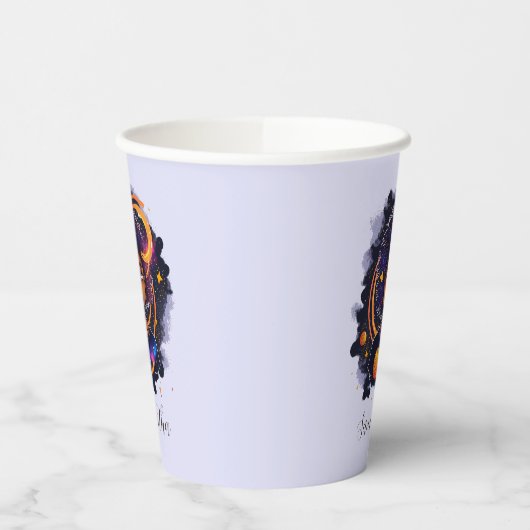 Sonnensystem Afro Woman Pappbecher (Links)