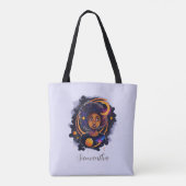 Sonnensystem Afro Woman Tasche (Rückseite)