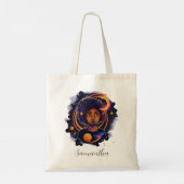 Sonnensystem Afro Woman Tragetasche (Rückseite)
