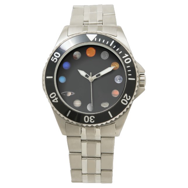 Sonnensystem Armbanduhr (Vorderseite)