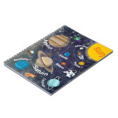 Sonnensystem, Astronaut und Raumschiff Notizblock (Linke Seite)