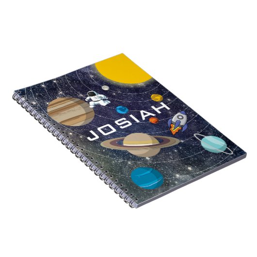 Sonnensystem, Astronaut und Raumschiff Notizblock (Rechte Seite)