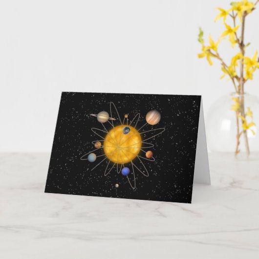 Sonnensystem Atom Karte (Gelbe Blume)