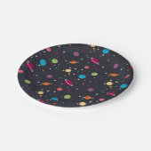 Sonnensystem auf schwarz pappteller (Schrägansicht)