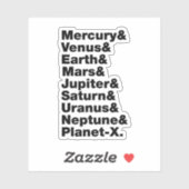 Sonnensystem Aufkleber (Blatt)