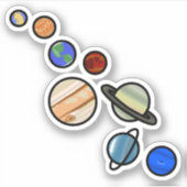 Sonnensystem Aufkleber (Vorderseite)
