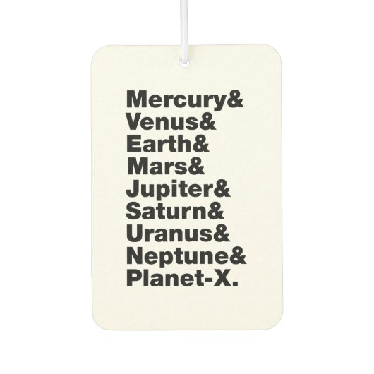 Sonnensystem Autolufterfrischer (Vorderseite)