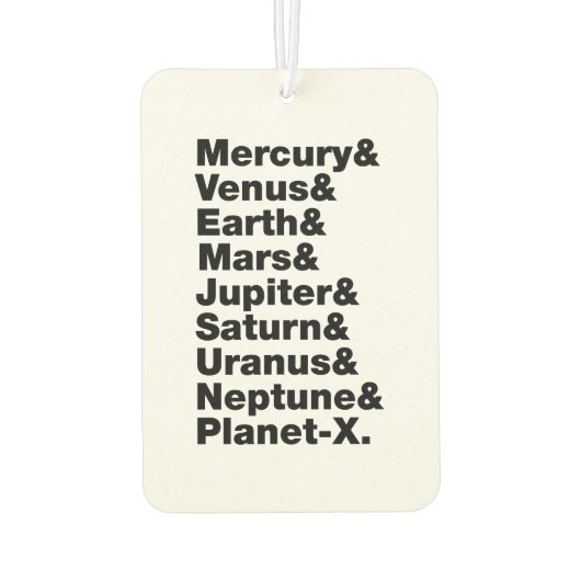 Sonnensystem Autolufterfrischer (Rückseite)