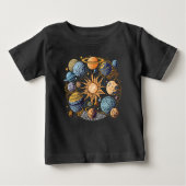 Sonnensystem Baby T-shirt (Vorderseite)