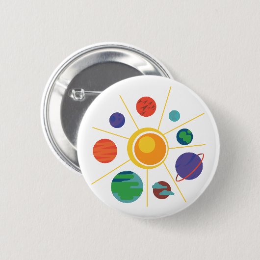 Sonnensystem Button (Vorne & Hinten)
