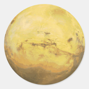 Sonnensystem der Mars Runder Aufkleber