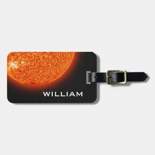 Sonnensystem Der sonnenschwarze Raum mit Sternen Gepäckanhänger (Vorderseite horizontal)