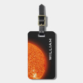 Sonnensystem Der sonnenschwarze Raum mit Sternen Gepäckanhänger (Vorderseite vertikal)