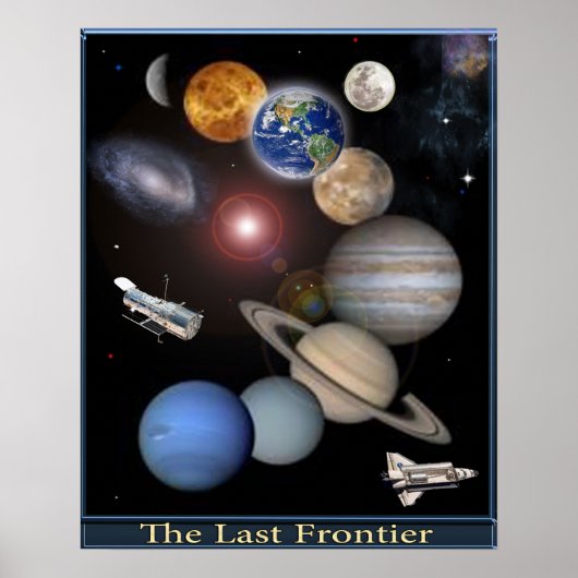 Sonnensystem Digitales Kunstposter Poster (Vorne)