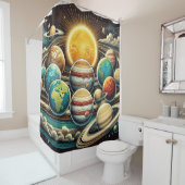 Sonnensystem Duschvorhang (Beispiel)