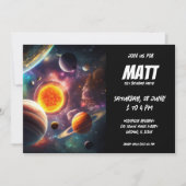 Sonnensystem Einladung (Vorderseite)