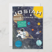 Sonnensystem, Einladung des Astronauten zum Geburt (Vorderseite)